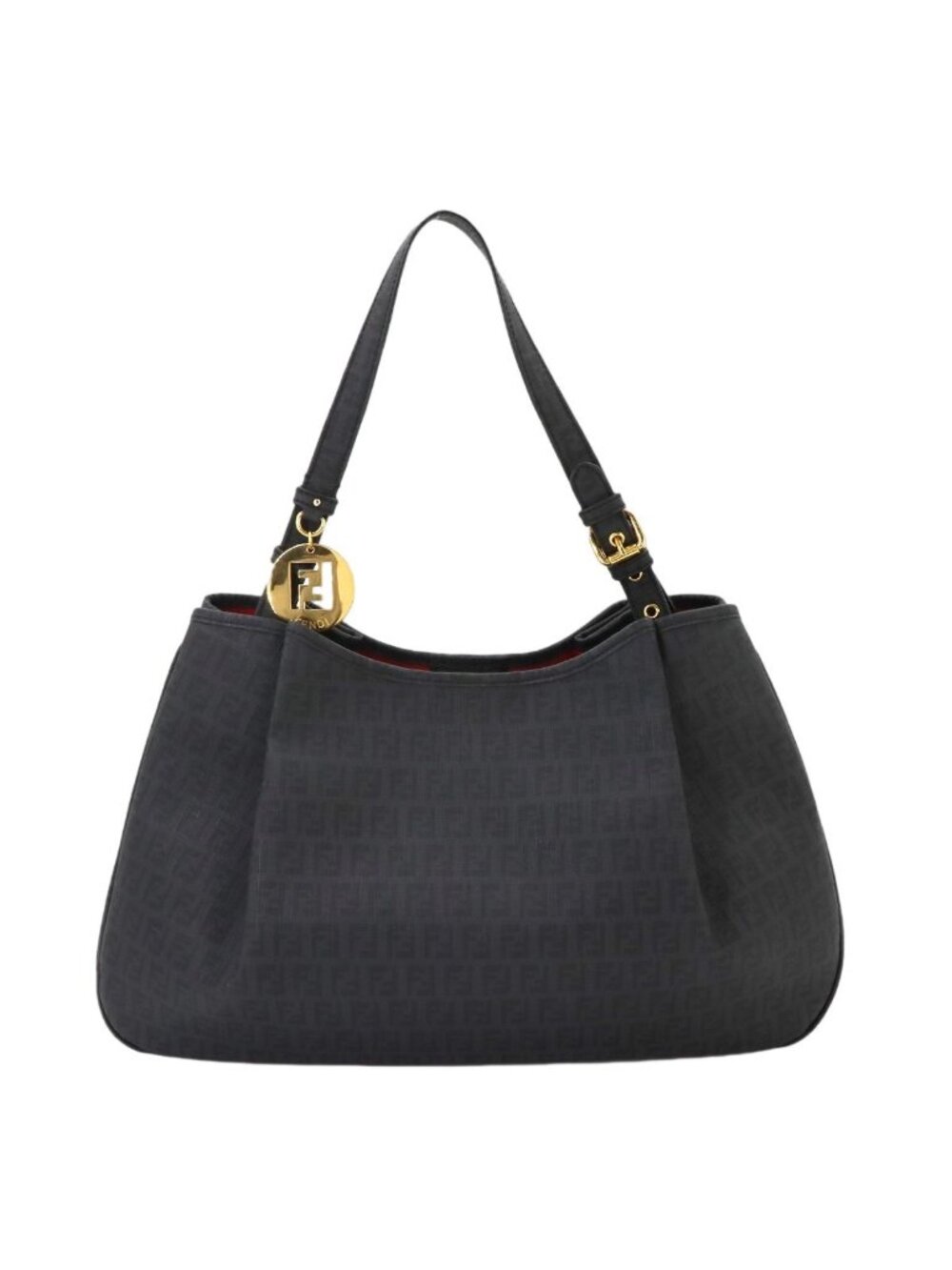 Fendi Zucchino Bag Gray Gold
